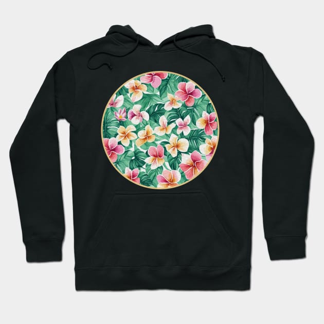 Retro Plumeria Aloha Hoodie by Nina May Design Studio